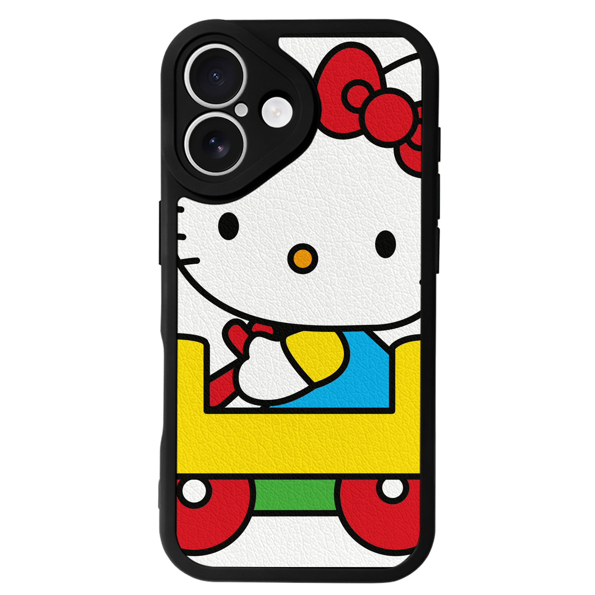 （画像用） Hello Kitty ハローキティ 【iPhone 16シリーズ対応】シリコンスマホケース（レザー調） 材質：シリコン